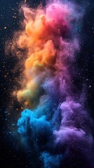 Cosmic Color Explosion: A Vivid Symphony of Hues in Motion