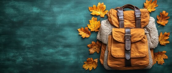 Autumn Adventure: A Rustic Backpack Ready for Fall Hiking