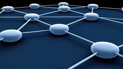 Abstract Network Connection:  Interconnected Nodes in a Digital World