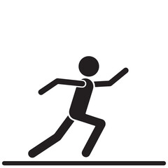 Dynamic Running Person Silhouette Icon
