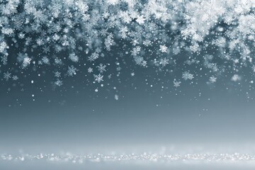 Abstract Falling Snowflakes Background