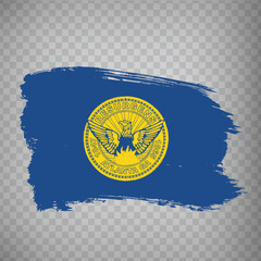 Flag of Atlanta is city  USA from brush strokes. State of South Dakota.  Flag of Atlanta on transparent background for your web site design, app, UI. United States. EPS10.