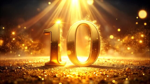 Golden Celebration Number Ten Anniversary Countdown