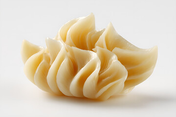 Bamboo dumpling sculpture isolated on white