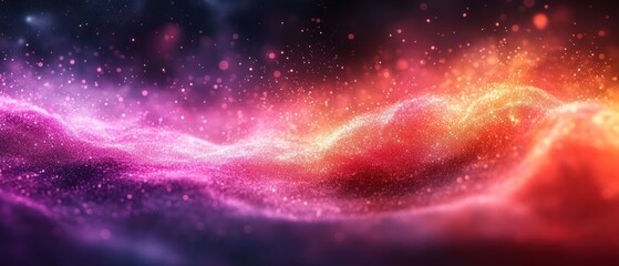 Abstract Cosmic Nebula: A Vivid Display of Celestial Colors