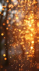 Golden Sparkles: A Festive Abstract Photography