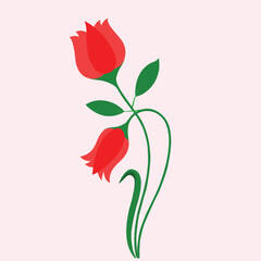 Realistic Natural Rose Vector Illustration