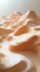 Layered Landscape: An Abstract Wooden Topography