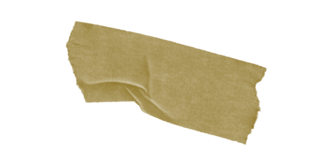 A lonely piece of mustard yellow tape slightly wrinkled like a crumpled dream against the deep void evoking a sense of