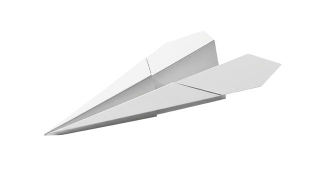 A child s dreams taking flight with a simple white paper airplane against the vastness of a black canvas with crisp