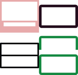 Obraz premium Colorful square design elements set with frames buttons shadows and icons