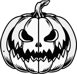 halloween pumpkin isolated on white background