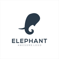 Elephant icon Silhouette Illustration