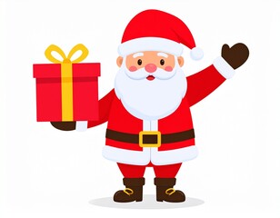 santa claus with gift
