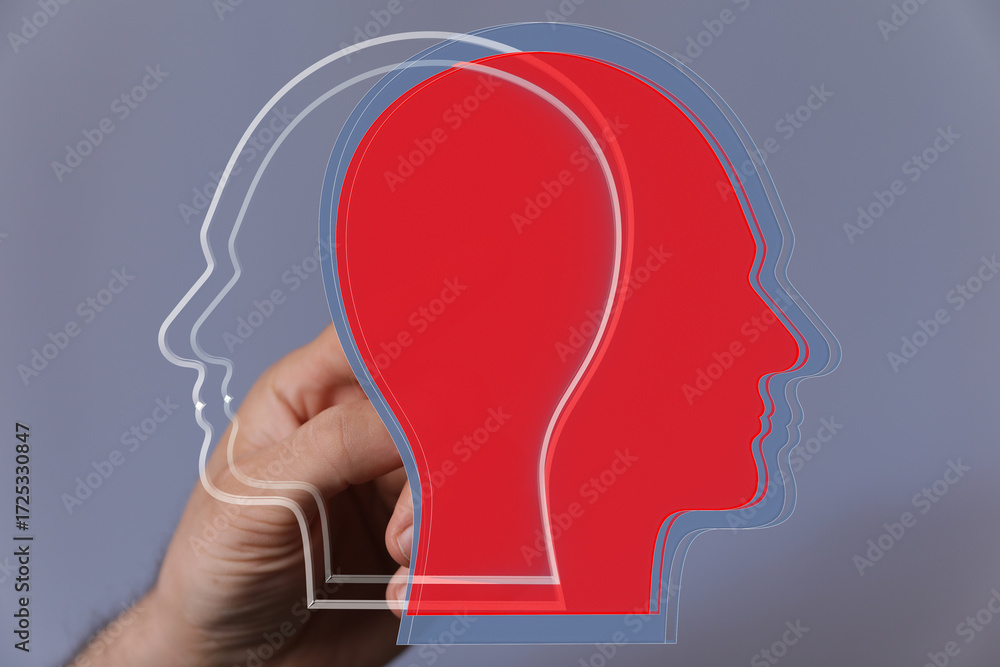 Poster abstract image depicting the complexity of human psychology and multiple personalities.