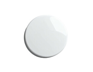 A glossy, perfect white circle, subtly three-dimensional