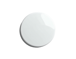 A glossy, perfect white circle, subtly three-dimensional