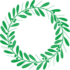 Christmas wreath holiday illustration festive background art