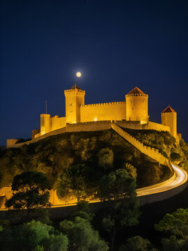 forte da graca castle fort night portugal