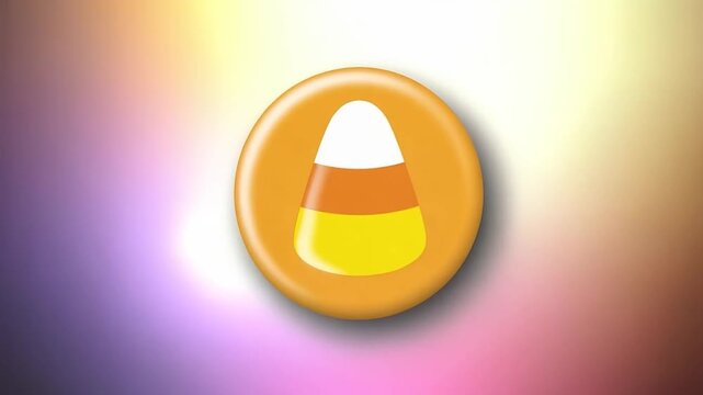 Halloween Candy Corn Icon Animation Background for Holiday Season Celebrations