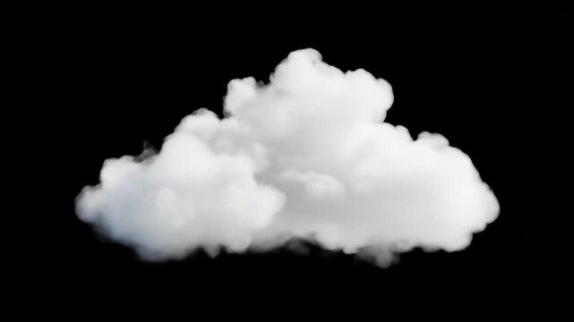Authentic single cumulus cloud gradually expanding and evolving with time. Can be used as a standalone element for enhancing compositions, weather effects, or altering sky backgrounds