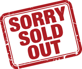 Sorry sold out sign vector illustration stock out of stock