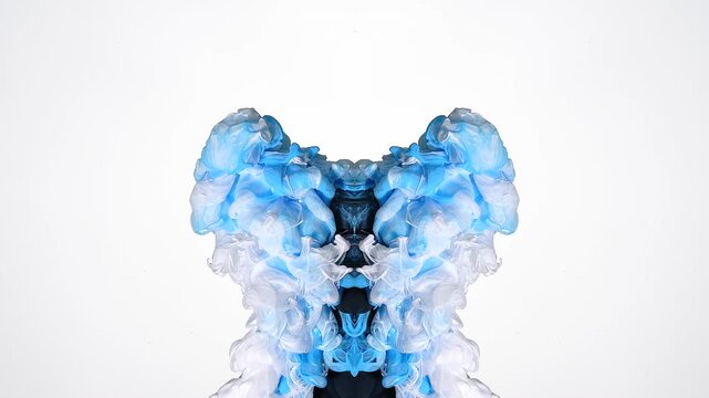 The concept of ecstasy. Sexy background. Psychedelic trance. Incomparable hypnotic meditation. Blue, white and black ink are unimaginably intertwined and twist in a whirlwind of events.