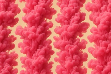 Pink Smoke Columns Pattern. A vibrant abstract pattern of dense, billowing pink smoke plumes rising in parallel columns against a light backdrop, creating a dynamic and ethereal texture.
