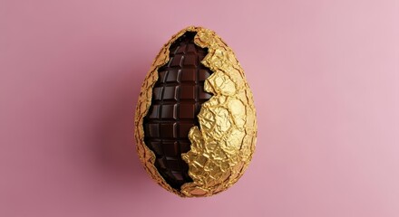Luxurious Gold Leaf Chocolate Easter Egg Design