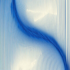 Smooth Pastel Blue Curved Stripes Seamless Pattern Design