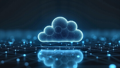 Data cloud illustration representing digital exchange, for modern tech blogs