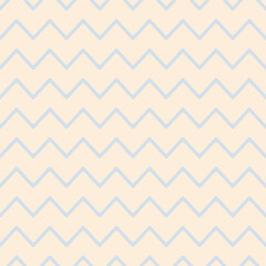 Pale blue rounded zigzag lines over a soft cream background in a seamless pattern. Ideal for minimal, calm, and light design in packaging, fabric, and digital uses.