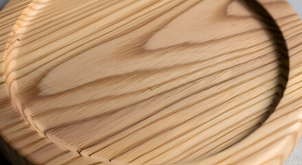 Close-up of a wooden tray showcasing its detailed wood grain and natural texture beautifully