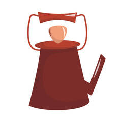 Obraz premium Dark red teapot with spout and lid. Cozy dark red teapot with lid and spout, autumn-inspired design for warm drinks, rustic kitchens, and comforting seasonal gatherings.