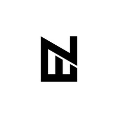 Fototapeta premium Abstract logo design featuring a stylized combination of the letters 