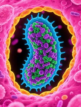 Microbiological study of Brucella bacterium morphology presented in detailed scientific form