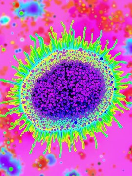 Scientific visualization of Brucella bacterium structure for microbiological research studies