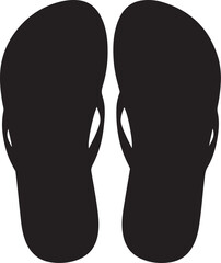 Fototapeta premium Clogs shoes in pure silhouette modern style by advance white background.