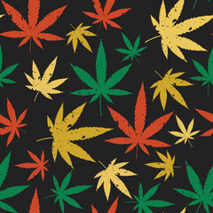 cannabis seamless AOP print pattern