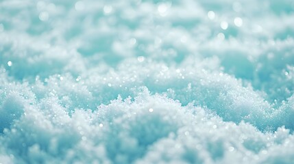 Stunning Closeup of Sparkling Snow Crystals Winter Wonderland Texture