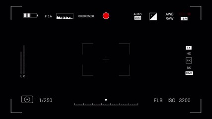 Camera video viewfinder HUD frame PNG alpha template Technology interface - Powered by Adobe
