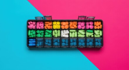Colorful Pills Organizer Daily Medicine Container