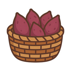 かご入りさつまいも｜Basket of Sweet Potatoes