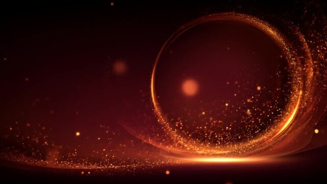 Abstract gold circle background