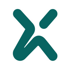 Minimalist logo design featuring the letter X.