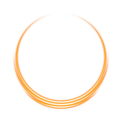 Orange glowing ring with transparent background