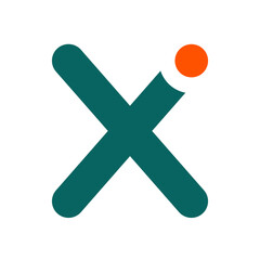 Minimalist logo design featuring the letter X.
