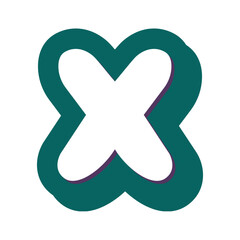 Minimalist logo design featuring the letter X.