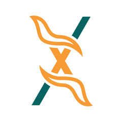 Minimalist logo design featuring the letter X.