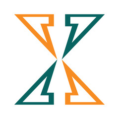 Minimalist logo design featuring the letter X.